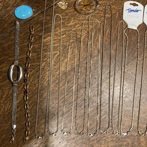 30 pc lot of assorted beautiful jewelry, sterling silver chains, pendants +more - Picture 5 of 8